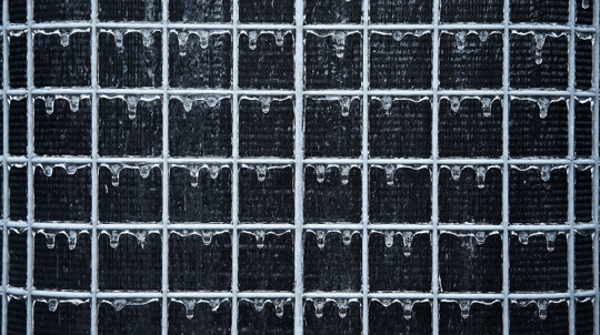 frozen hvac unit